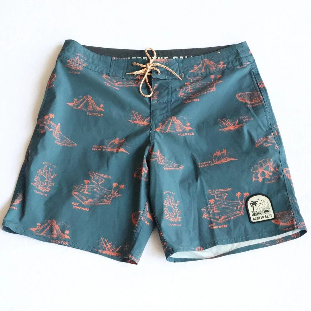 Howler Bros Buchannon Board Shorts Mens 31 Gulf Destinations Slate Gray